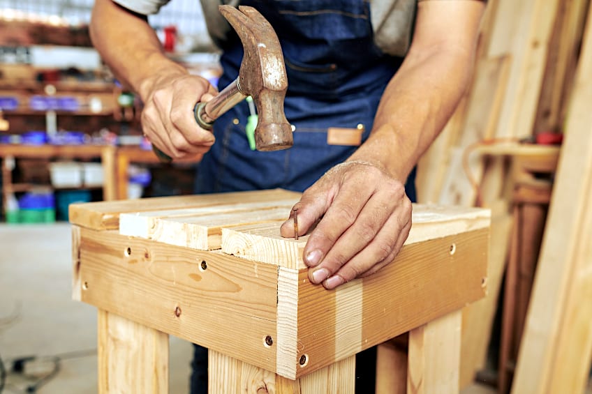 Nail and Screw Holes in Wood