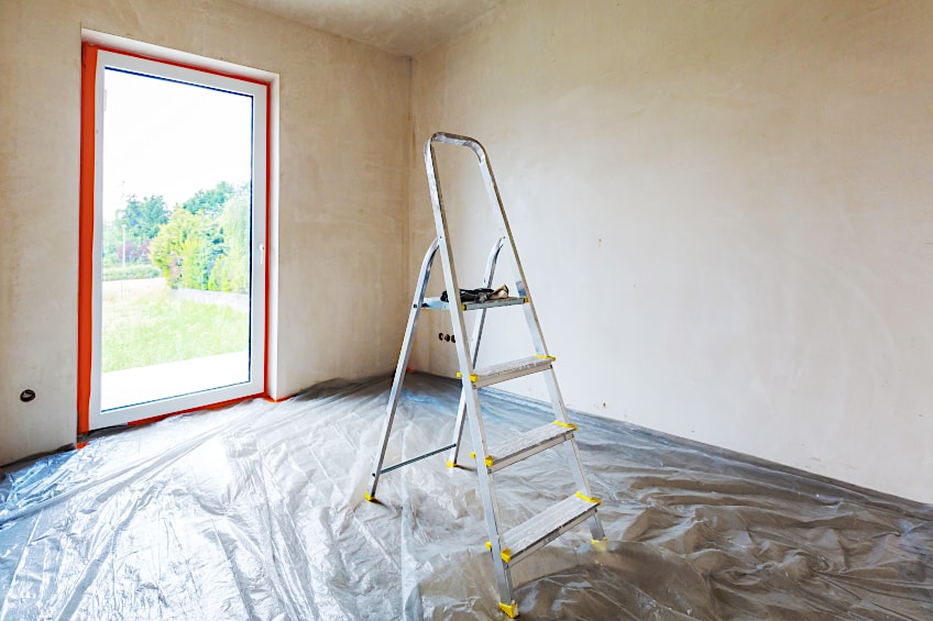 Prepare Work Area Before Staining Beams