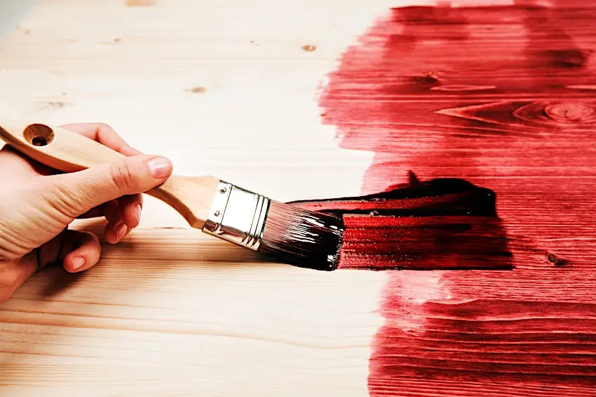 Red Tinted Stain for Wood