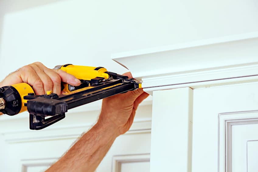 Applying Ceiling Trim with Nailer