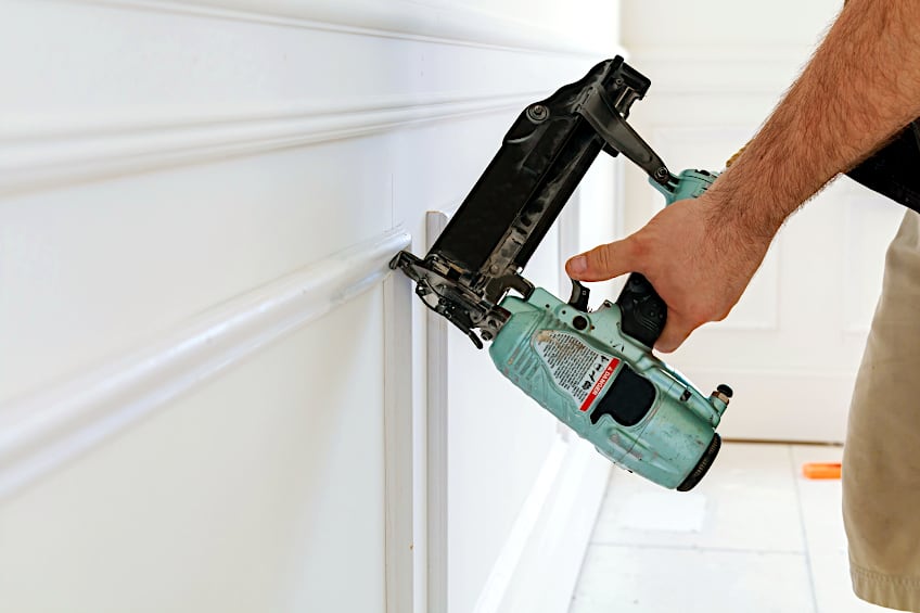 Applying Trim with a Nailer
