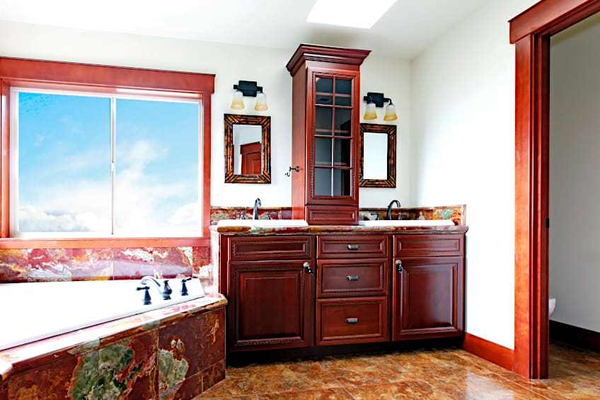 Mahogany Bathroom Cabinets