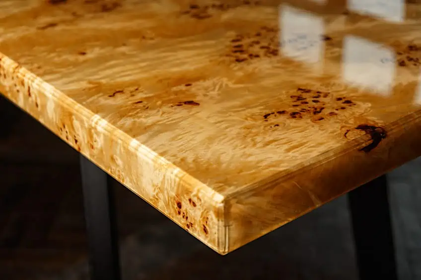 Table Made from Poplar Burl Wood