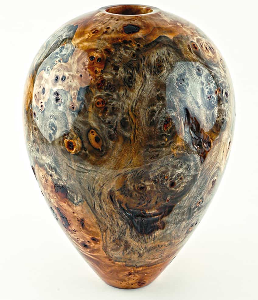 Thomas Faessler Turned Burl Wood Vase