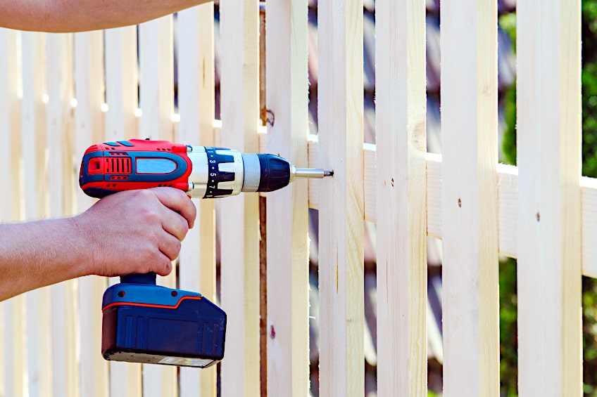 Attach Fence Boards with Screws