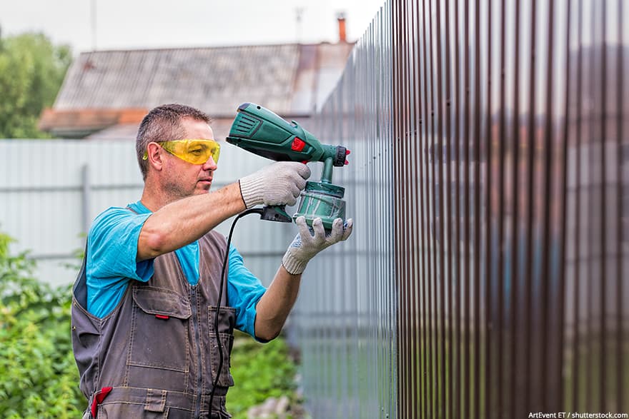 Spray-Painting a Fence