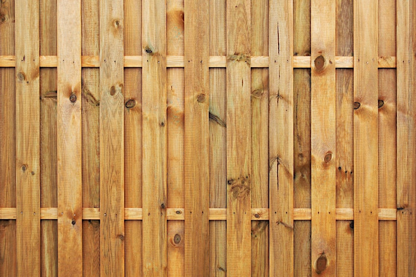 Vertical Board Panel Wood Fence Design