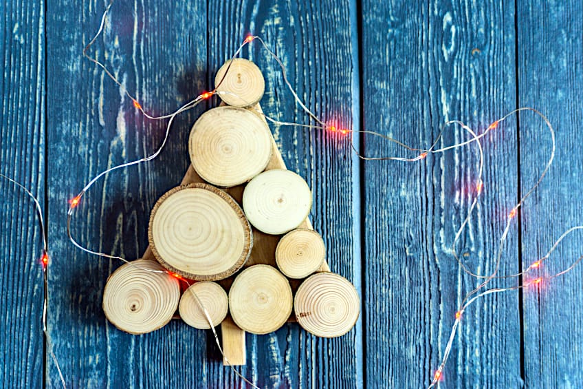 Wood Slice Christmas Tree