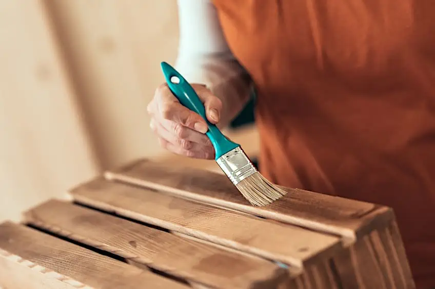 Remove Sawdust with Paintbrush