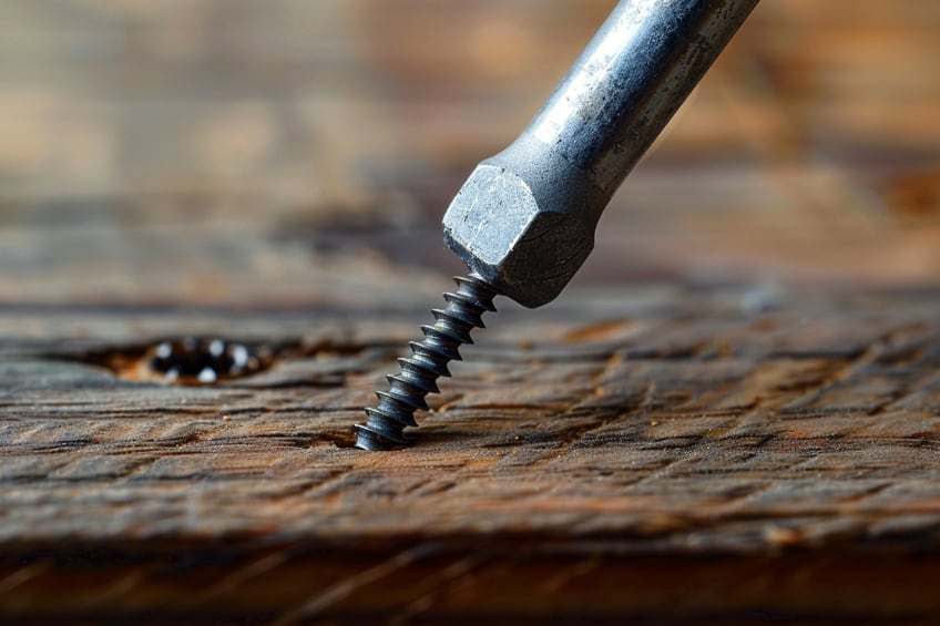 manual screwdriver in screw
